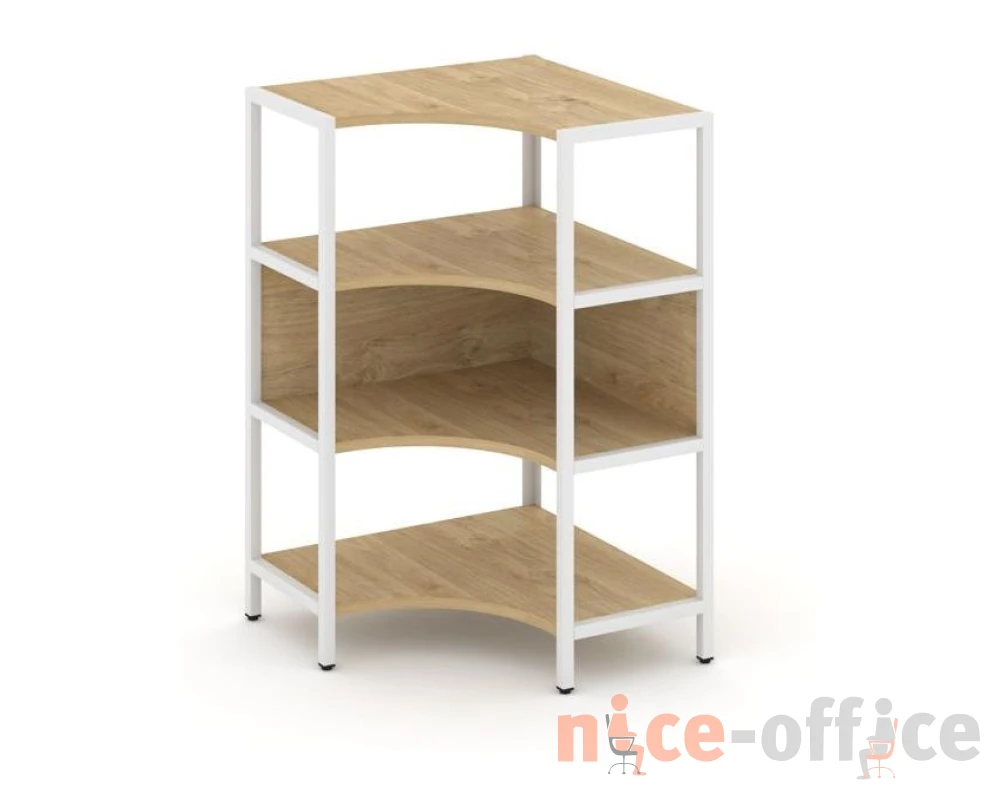 Односекционный угловой стеллаж трехярусный 810х810х1246 Шелф Систем / Shelf System