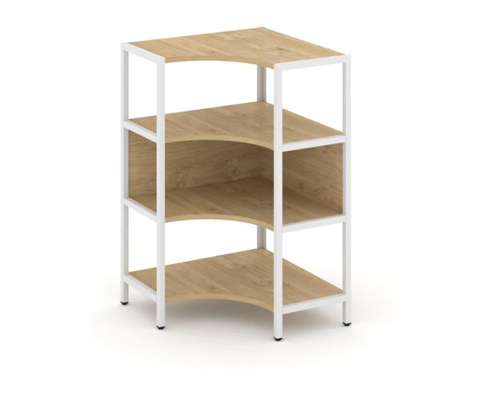 Односекционный угловой стеллаж трехярусный 810х810х1246 Shelf System