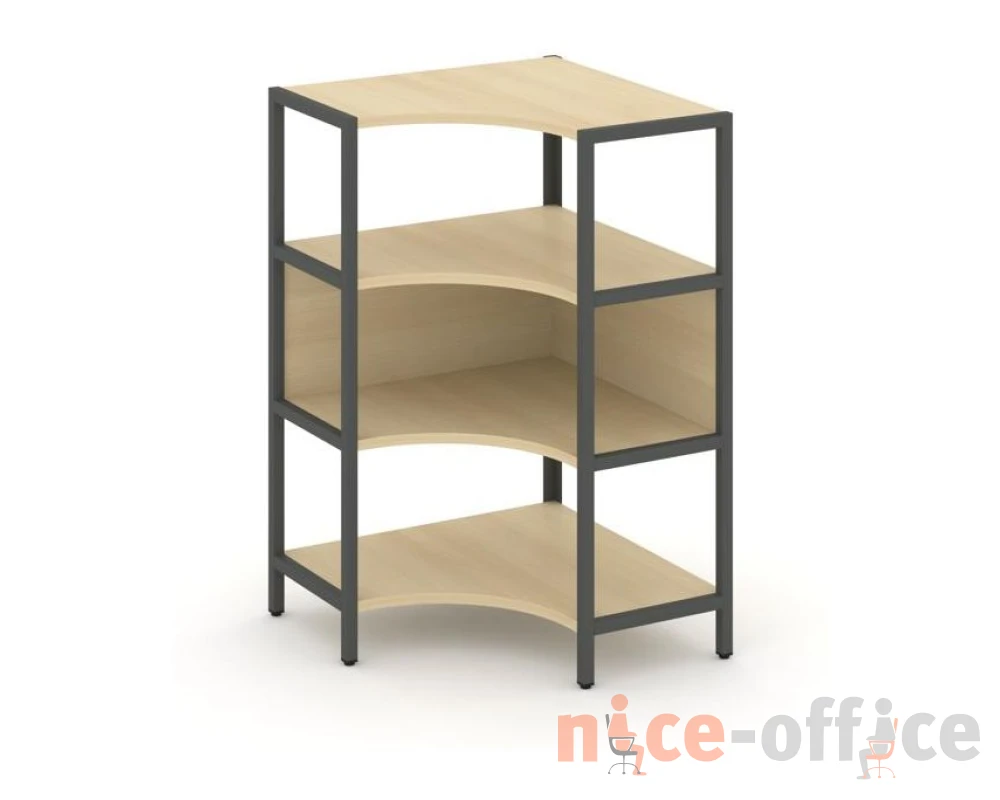 Односекционный угловой стеллаж трехярусный 810х810х1246 Шелф Систем / Shelf System