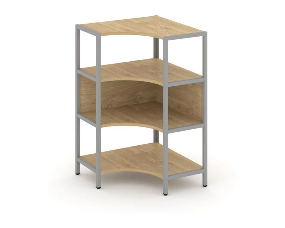 Односекционный угловой стеллаж трехярусный 810х810х1246 Shelf System
