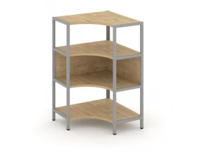 Односекционный угловой стеллаж трехярусный 810х810х1246 Shelf System images