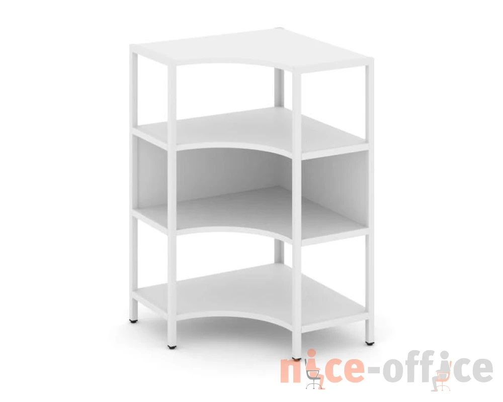 Односекционный угловой стеллаж трехярусный 810х810х1246 Шелф Систем / Shelf System