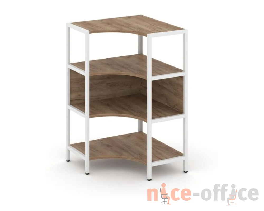 Односекционный угловой стеллаж трехярусный 810х810х1246 Шелф Систем / Shelf System