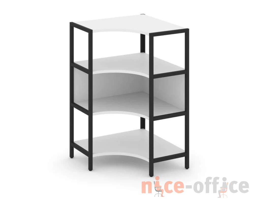 Односекционный угловой стеллаж трехярусный 810х810х1246 Шелф Систем / Shelf System