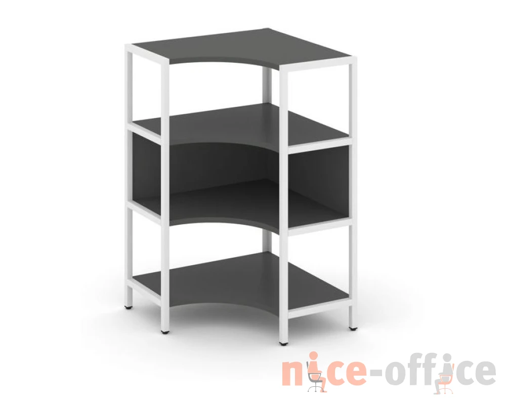 Односекционный угловой стеллаж трехярусный 810х810х1246 Шелф Систем / Shelf System