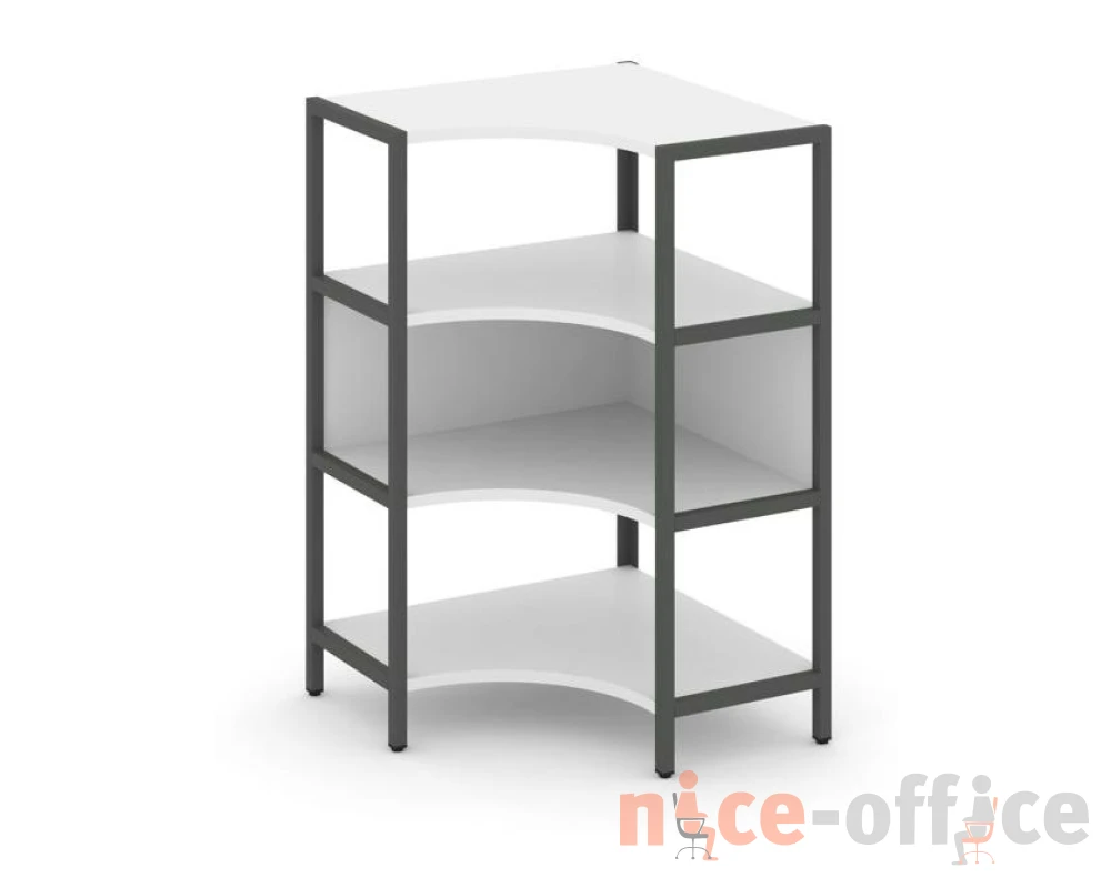 Односекционный угловой стеллаж трехярусный 810х810х1246 Шелф Систем / Shelf System