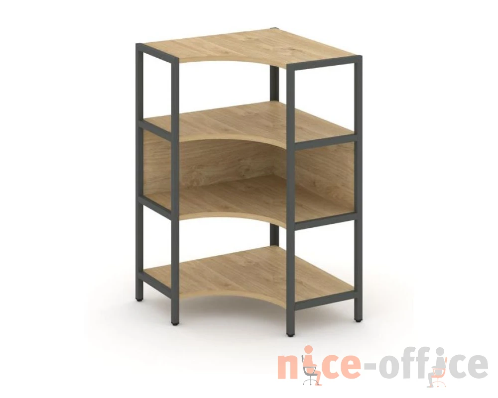 Односекционный угловой стеллаж трехярусный 810х810х1246 Шелф Систем / Shelf System