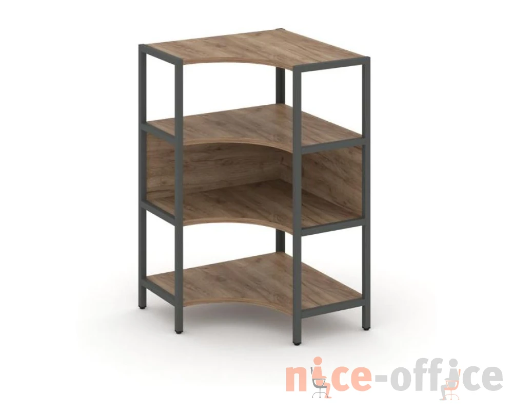 Односекционный угловой стеллаж трехярусный 810х810х1246 Шелф Систем / Shelf System