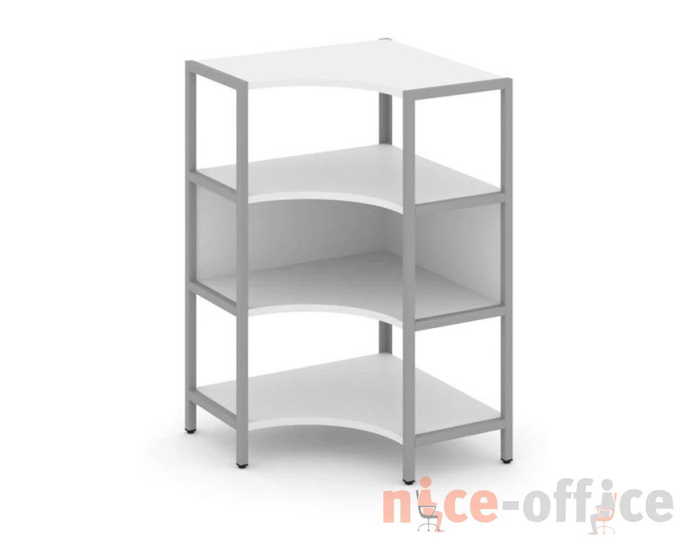 Односекционный угловой стеллаж трехярусный 810х810х1246 Шелф Систем / Shelf System