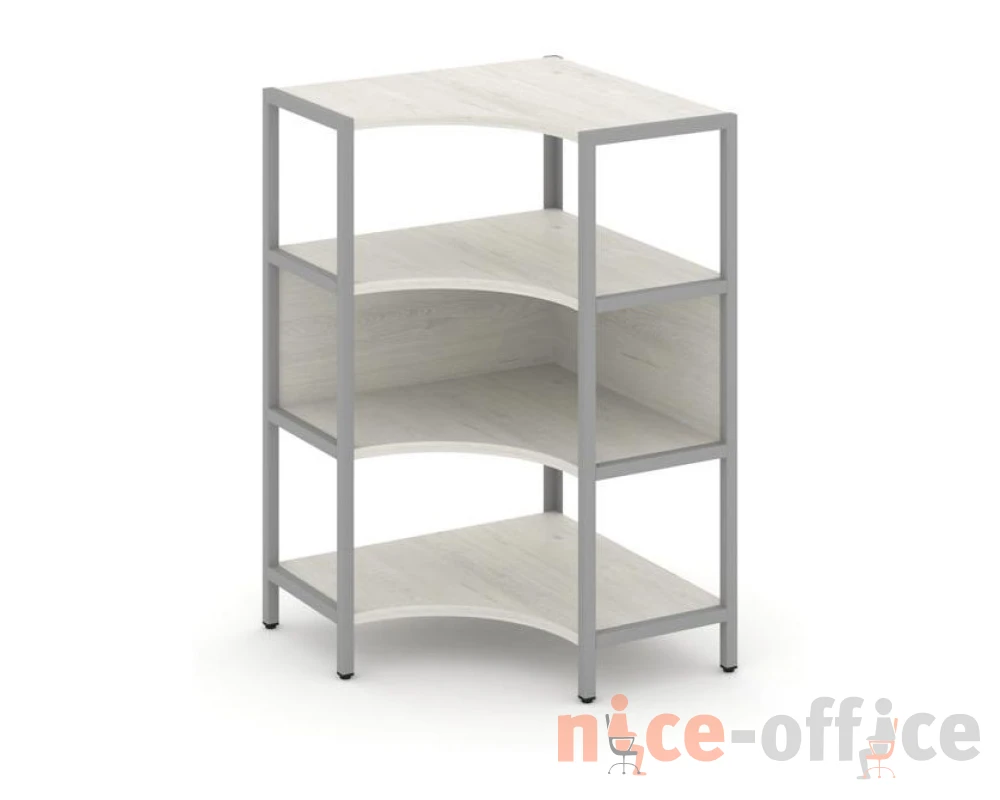 Односекционный угловой стеллаж трехярусный 810х810х1246 Шелф Систем / Shelf System