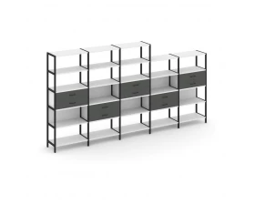 Пятисекционный стеллаж пятиярусный с ящиками 3930х400х1980 Shelf System images