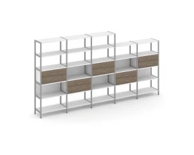 Пятисекционный стеллаж пятиярусный с ящиками 3930х400х1980 Shelf System images