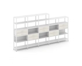 Пятисекционный стеллаж пятиярусный с ящиками 3930х400х1980 Shelf System images