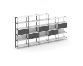 Пятисекционный стеллаж пятиярусный с ящиками 3930х400х1980 Shelf System images