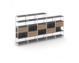 Пятисекционный стеллаж пятиярусный с ящиками 3930х400х1980 Shelf System images
