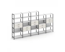 Пятисекционный стеллаж пятиярусный с ящиками 3930х400х1980 Shelf System images
