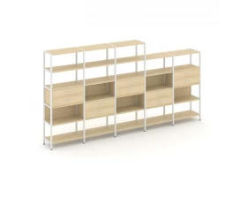 Пятисекционный стеллаж пятиярусный с ящиками 3930х400х1980 Shelf System images