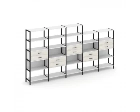 Пятисекционный стеллаж пятиярусный с ящиками 3930х400х1980 Shelf System images