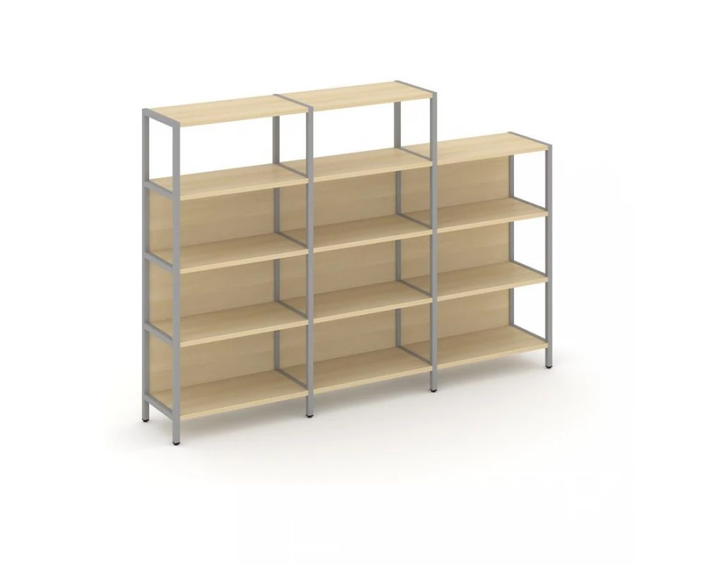 Трехсекционный стеллаж четырех/трехярусный 2370х400х879 Shelf System