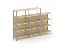 Трехсекционный стеллаж четырех/трехярусный 2370х400х879 Shelf System images