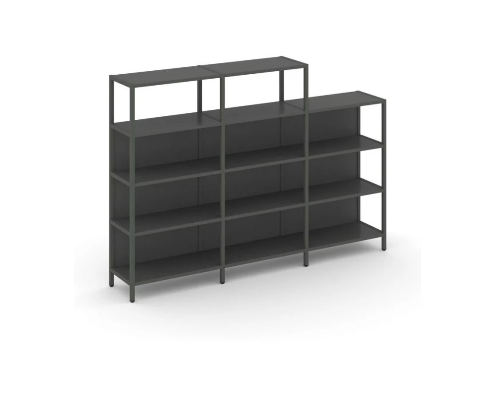 Трехсекционный стеллаж четырех/трехярусный 2370х400х879 Shelf System