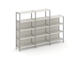 Трехсекционный стеллаж четырех/трехярусный 2370х400х879 Shelf System images