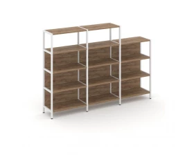 Трехсекционный стеллаж четырех/трехярусный 2370х400х879 Shelf System images