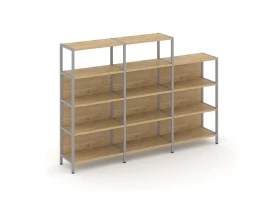 Трехсекционный стеллаж четырех/трехярусный 2370х400х879 Shelf System images