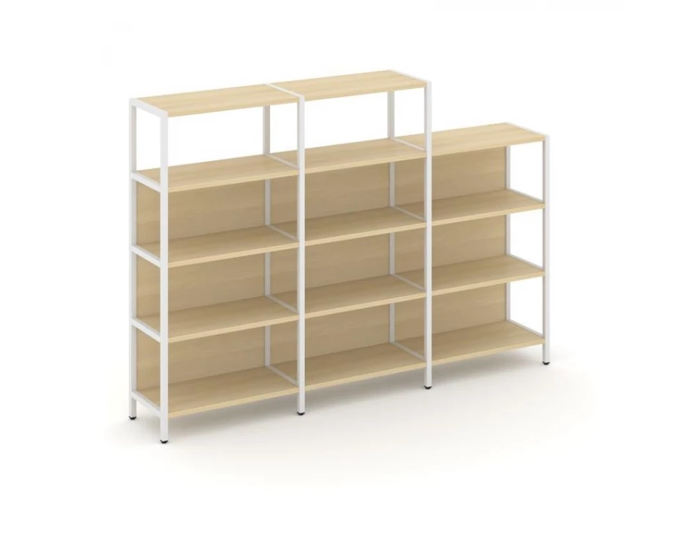 Трехсекционный стеллаж четырех/трехярусный 2370х400х879 Shelf System