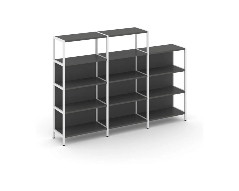 Трехсекционный стеллаж четырех/трехярусный 2370х400х879 Shelf System