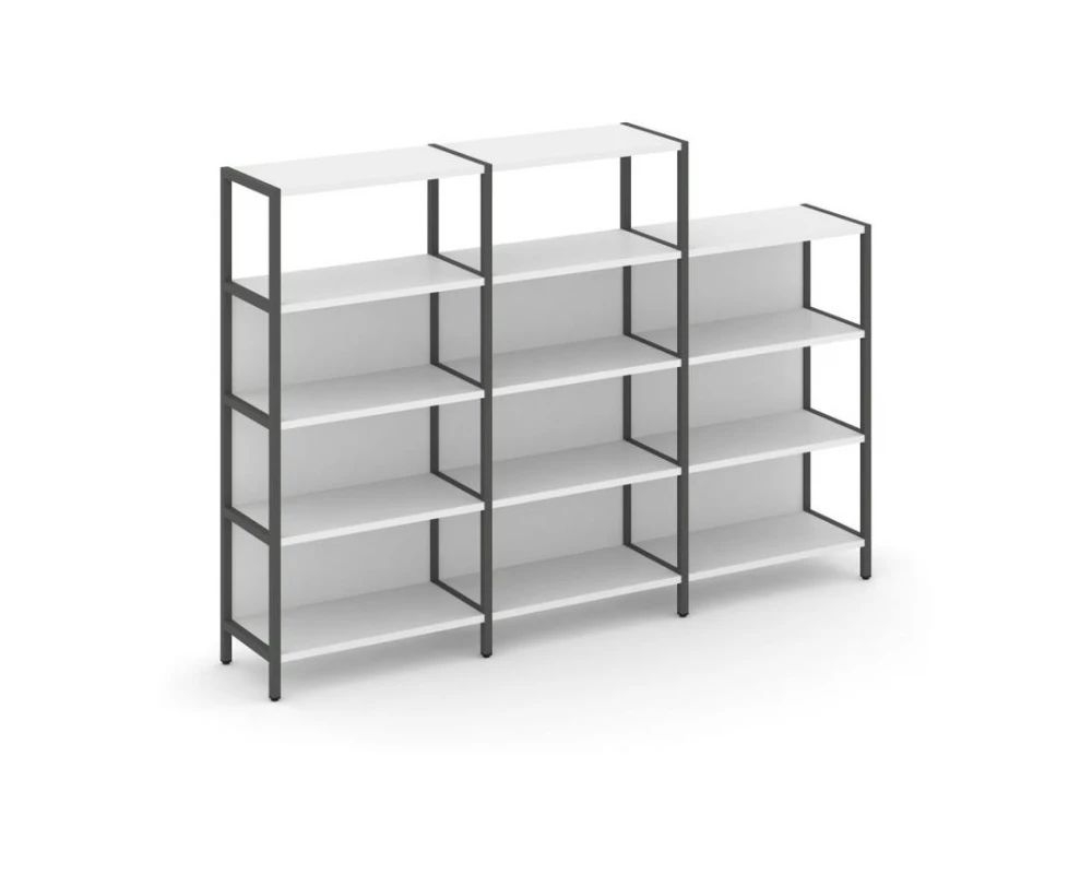 Трехсекционный стеллаж четырех/трехярусный 2370х400х879 Shelf System