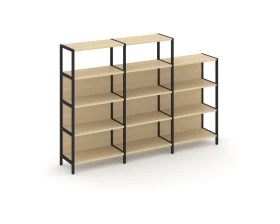 Трехсекционный стеллаж четырех/трехярусный 2370х400х879 Shelf System images