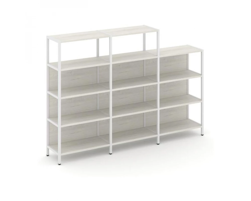 Трехсекционный стеллаж четырех/трехярусный 2370х400х879 Shelf System