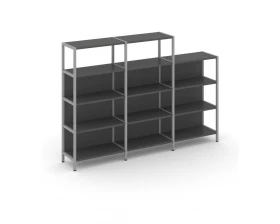 Трехсекционный стеллаж четырех/трехярусный 2370х400х879 Shelf System images