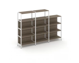Трехсекционный стеллаж четырех/трехярусный 2370х400х879 Shelf System images