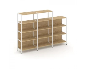 Трехсекционный стеллаж четырех/трехярусный 2370х400х879 Shelf System images