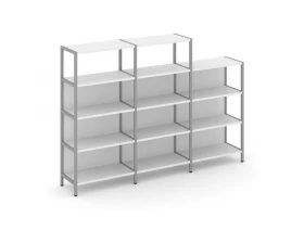 Трехсекционный стеллаж четырех/трехярусный 2370х400х879 Shelf System images