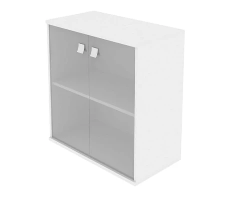 Шкаф низкий широкий 2 низкие двери стекло Стайл Систем / Style System