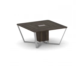 Стол переговорный квадратный ЛДСП/краш. металл 1600x1600x750 Steel Meet images