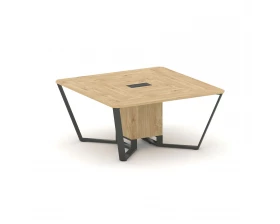Стол переговорный квадратный ЛДСП/краш. металл 1600x1600x750 Steel Meet images