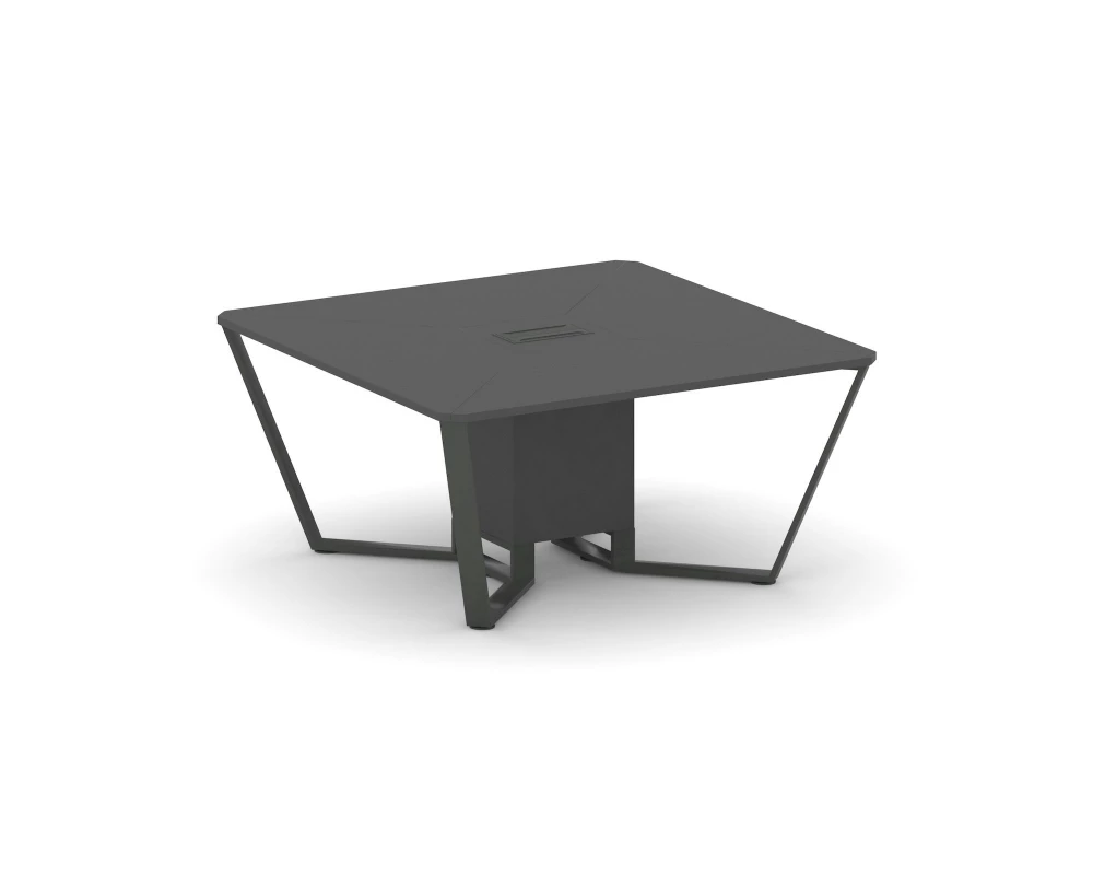Стол переговорный квадратный ЛДСП/краш. металл 1600x1600x750 Steel Meet