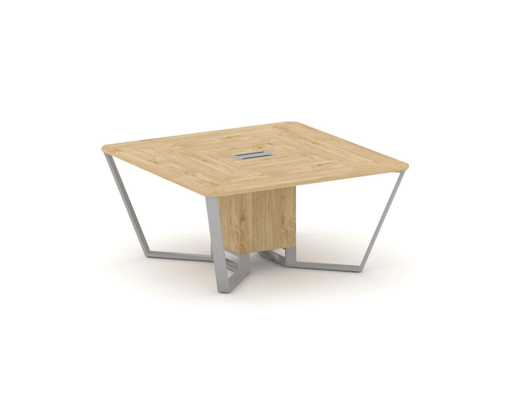 Стол переговорный квадратный ЛДСП/краш. металл 1600x1600x750 Steel Meet