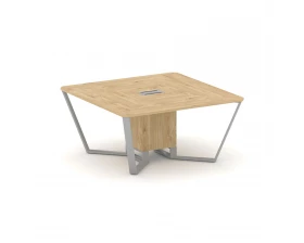 Стол переговорный квадратный ЛДСП/краш. металл 1600x1600x750 Steel Meet images