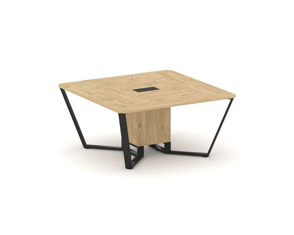 Стол переговорный квадратный ЛДСП/краш. металл 1600x1600x750 Steel Meet