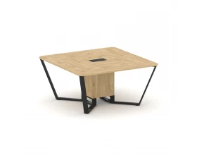 Стол переговорный квадратный ЛДСП/краш. металл 1600x1600x750 Steel Meet images