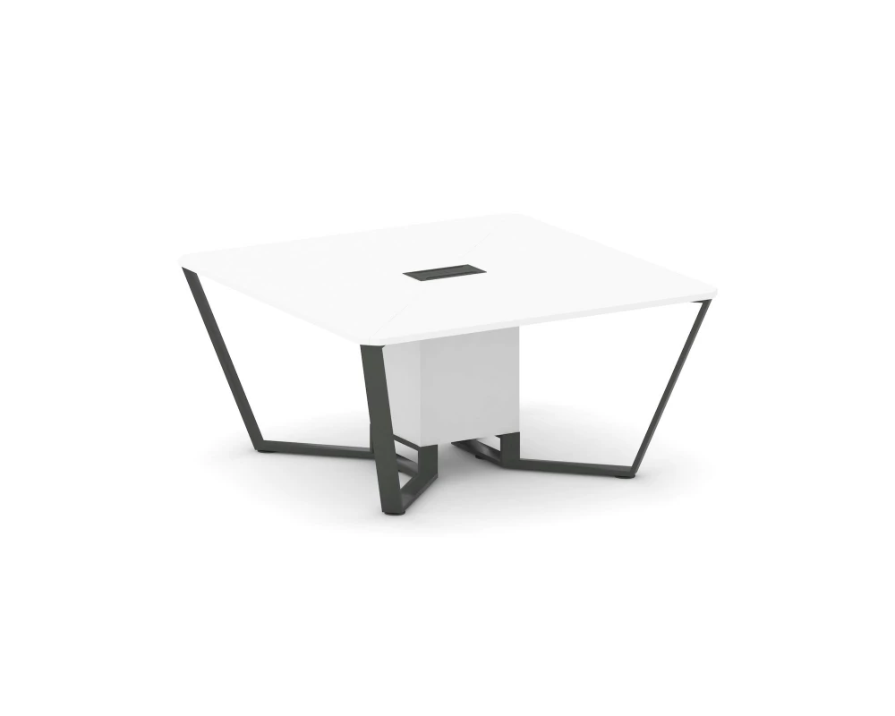 Стол переговорный квадратный ЛДСП/краш. металл 1600x1600x750 Steel Meet