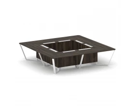 Стол переговорный квадратный ЛДСП/краш. металл 3200x3200x750 Steel Meet images