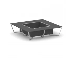 Стол переговорный квадратный ЛДСП/краш. металл 3200x3200x750 Steel Meet images