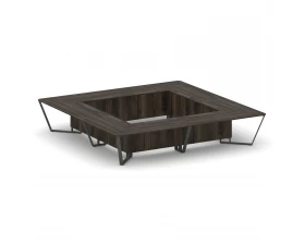 Стол переговорный квадратный ЛДСП/краш. металл 4000x4000x750 Steel Meet images