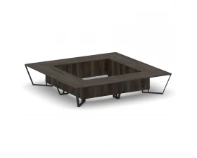 Стол переговорный квадратный ЛДСП/краш. металл 4000x4000x750 Steel Meet images